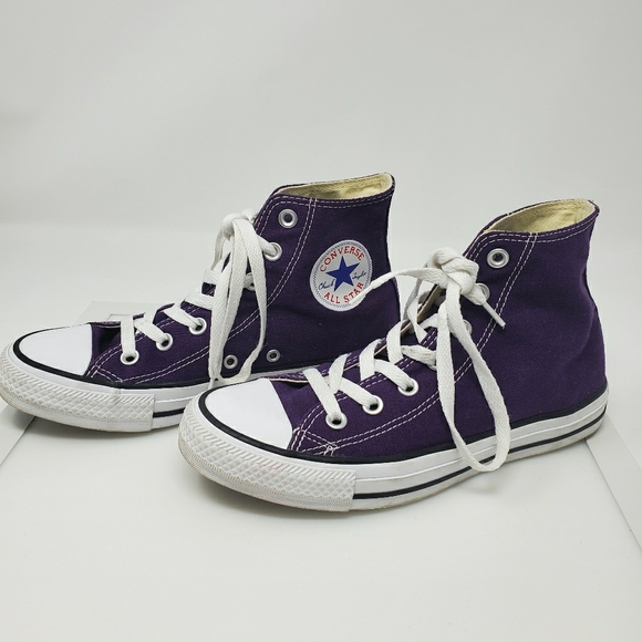 Converse Purple High Top Shoes